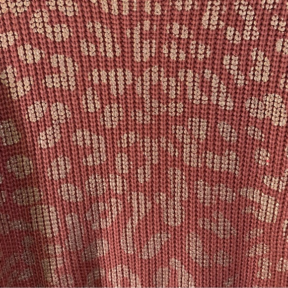 ENTRO Womens Size L Oversized Bulky Heavy Knit Sweater Crew Neck Long Sleeve Hem - Picture 8 of 12